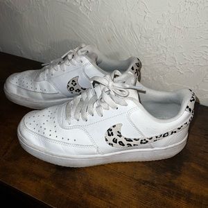 Nike Court Vision Low Leopard Swoosh